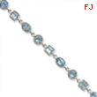 Sterling Silver Blue Topaz Bracelet