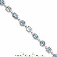 Sterling Silver Blue Topaz Bracelet