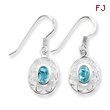 Sterling Silver Blue Topaz Fancy Dangle Earrings