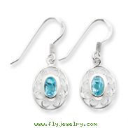 Sterling Silver Blue Topaz Fancy Dangle Earrings