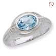 Sterling Silver Blue Topaz Ring