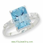 Sterling Silver Blue Topaz Ring