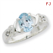 Sterling Silver Blue Topaz Ring