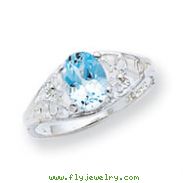 Sterling Silver Blue Topaz Ring