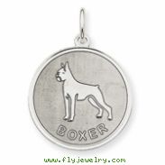 Sterling Silver Boxer Disc Charm