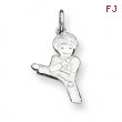 Sterling Silver Boy Martial Arts Charm