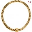 Sterling Silver BRACELET Complete No Setting YELLOW GOLD PLATED 04.30 MM Polished WOVEN STRETCH YGP 