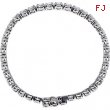 Sterling Silver BRACELET Complete with Stone ROUND 05.00 MM CZ Polished 7.5 INCH CZ BRACELET