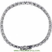 Sterling Silver BRACELET Complete with Stone ROUND 05.00 MM CZ Polished 7.5 INCH CZ BRACELET