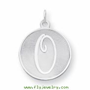 Sterling Silver Brocaded Initial O Charm