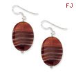 Sterling Silver Brown Sardonyx Dangle Earrings