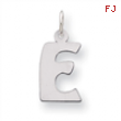 Sterling Silver Bubble Block Initial E Charm