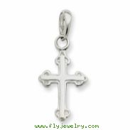 Sterling Silver Budded Cross Pendant