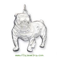 Sterling Silver Bull Dog Charm