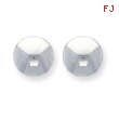 Sterling Silver Button Earrings