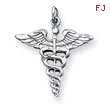 Sterling Silver Caduceus Charm