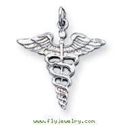 Sterling Silver Caduceus Charm