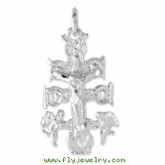 Sterling Silver Cara Vaca Crucifix Pendant