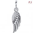 Sterling Silver CHARM Complete No Setting 19.70X05.50 MM Polished POSH MOMMY COLL WING CHRM W/JR