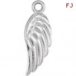 Sterling Silver CHARM Mounting 15.40X05.50 MM Polished POSH MOMMY COLLECTION WING CHM