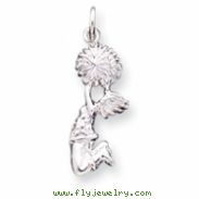 Sterling Silver Cheerleader Charm