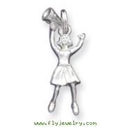 Sterling Silver Cheerleader Charm