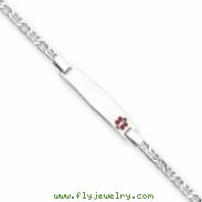 Sterling Silver Children's Medical ID Bracelet w/Anchor