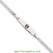 Sterling Silver Children's Medical ID Bracelet w/Anchor