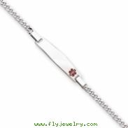 Sterling Silver Children's Medical ID Bracelet w/Curb Li