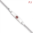 Sterling Silver Children's Medical ID Bracelet w/Curb Li