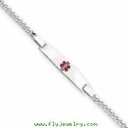 Sterling Silver Children's Medical ID Bracelet w/Curb Li