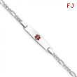 Sterling Silver Children's Medical ID Bracelet w/Figaro