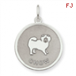 Sterling Silver Chow Disc Charm