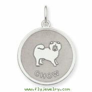 Sterling Silver Chow Disc Charm