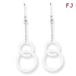 Sterling Silver Circle Dangle Earrings