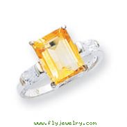 Sterling Silver Citrine Ring