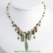 Sterling Silver Citrine/Amethyst/Peridot/Kyanite/Jasper Necklace chain