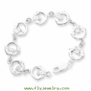 Sterling Silver Claddagh Bracelet