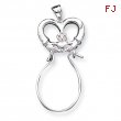 Sterling Silver Claddagh Charm Holder