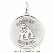 Sterling Silver Cocker Spaniel Disc Charm