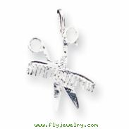 Sterling Silver Comb & Scissors Charm