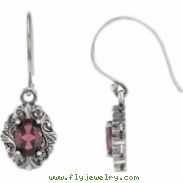 Sterling Silver COMPLETELY SET RHODOLITE GARNET PAIR 28.60X10.80 MM Polished NONE