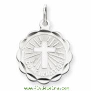 Sterling Silver Confirmation Disc Charm