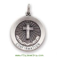 Sterling Silver Confirmation Medal Charm