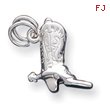 Sterling Silver Cowboy Boot Charm