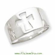 Sterling Silver Cross Cutout Ring