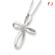 Sterling Silver Cross Diamond Necklace chain