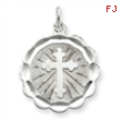 Sterling Silver Cross Disc Charm