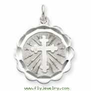 Sterling Silver Cross Disc Charm