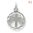 Sterling Silver Cross Disc Charm